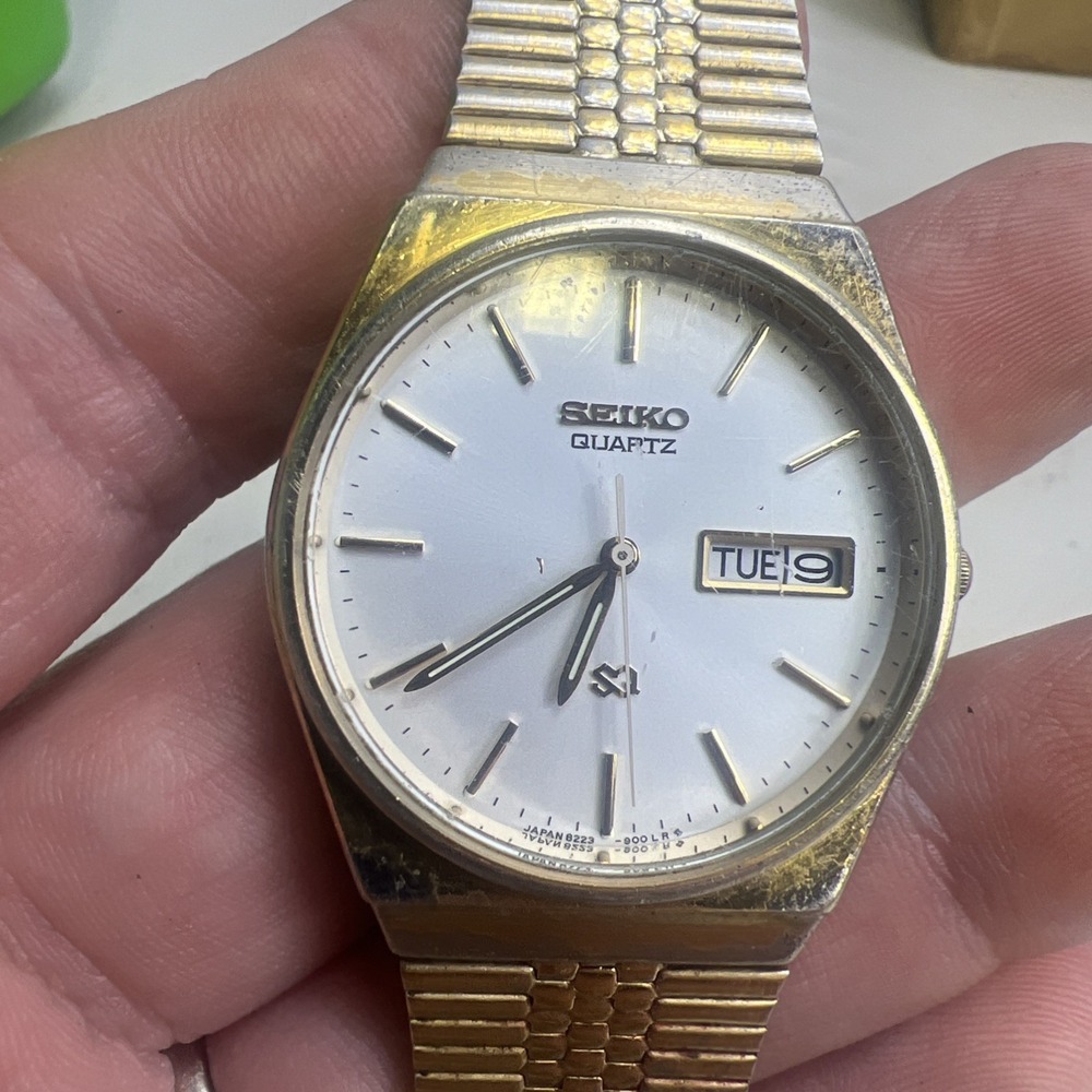 SEIKO SQ 8223-9009 DAY-DATE QUARTZ WATCH Parts